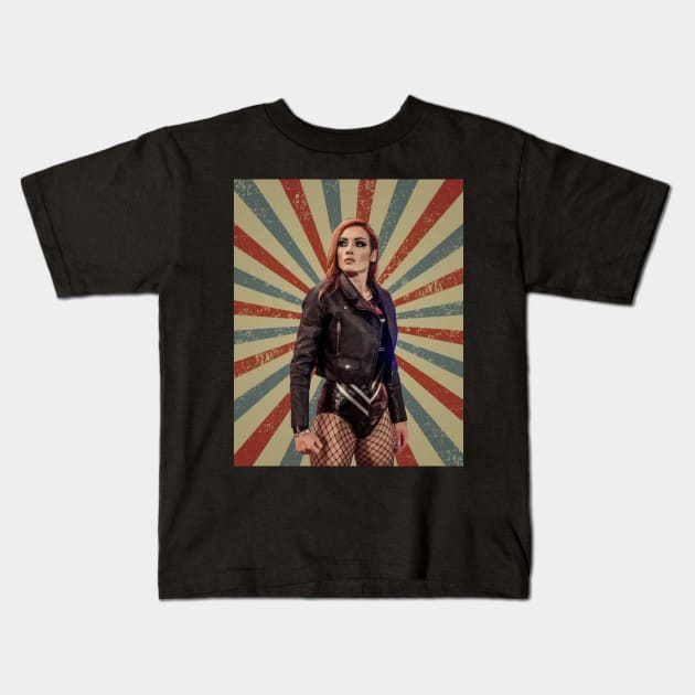 Becky Lynch Kids T-Shirt by LivingCapital 